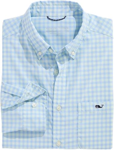 قميص Vineyard Vines الرجالي من Lemon Shark Gingham ذو وزن الريش in Saudi Arabia
