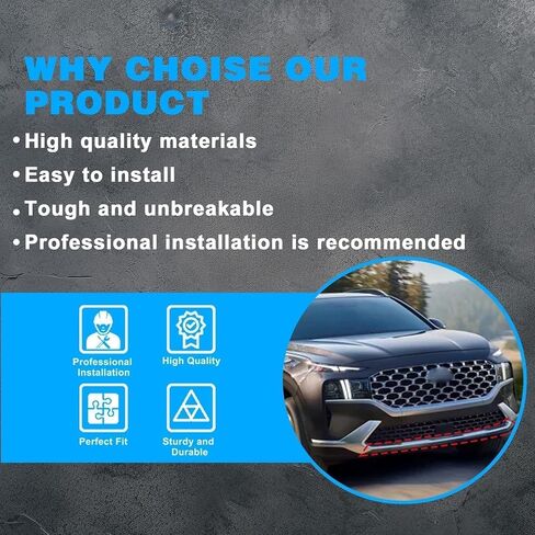 لوح أمامي ممتص للصدمات من SecosAutoparts متوافق مع Hyundai Santa Fe 2021 2022 2023 استبدال # 86577-S2600، 86577S2600 in Kuwait