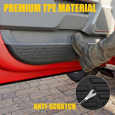 Car Door Anti Kick Pads Compatible with 2021-2025 Ford F150 SuperCrew Side Door Protective Cover Front & Rear TPE Inner Anti-Kick Panel Sticker Trim Protector 4PCS for 2024 F-150 Accessories in Kuwait