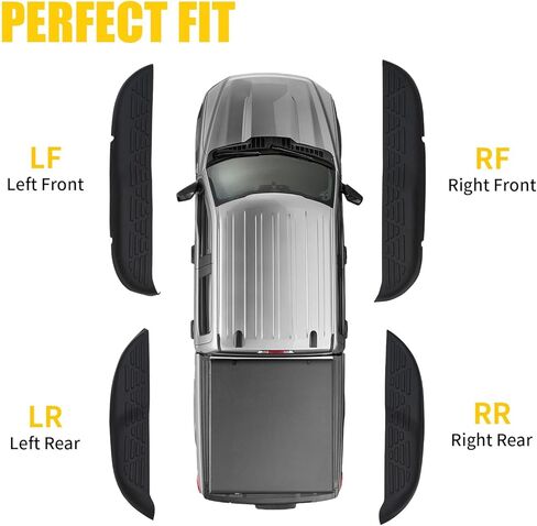 Car Door Anti Kick Pads Compatible with 2021-2025 Ford F150 SuperCrew Side Door Protective Cover Front & Rear TPE Inner Anti-Kick Panel Sticker Trim Protector 4PCS for 2024 F-150 Accessories in Kuwait