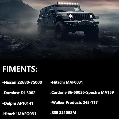 مستشعر تدفق الهواء الشامل متوافق مع Nissan Infniti 04-14 Altima 06-12 Sentra 03-09 350Z 2005-2019 Frontier 09-15370Z 04-19 Titan 03-15 Murano 03-08 G35 22680-7S000 in Saudi Arabia
