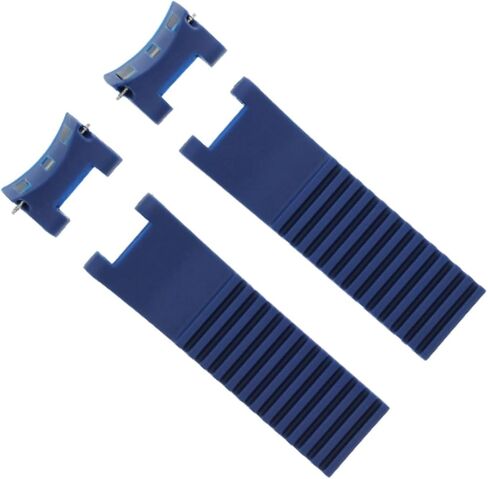 Ewatchparts 22mm Silicone Rubber Diver Band Strap Compatible With Ulysse Nardin Marine Watch Blue in Saudi Arabia
