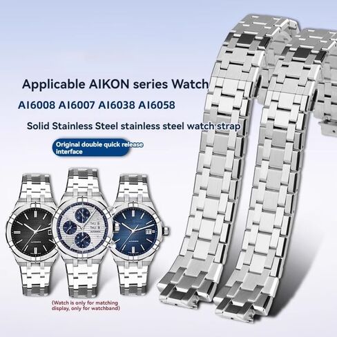 Quick Release Stainless Steel Watchband For MAURICE LACROIX AIKON AI1108 AI6038 AI6058 AI6007 AI6008 Men's Strap in Saudi Arabia