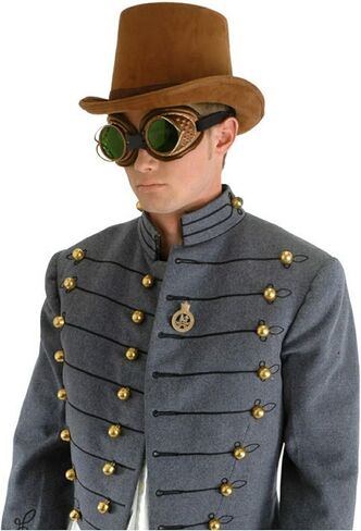 Brown Suede Coachman Hat - Faux Suede Finish with Ribbon Detail, Adjustable Fit, Costume Headwear in Saudi Arabia