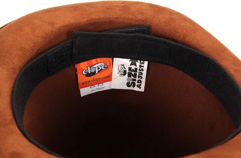 Brown Suede Coachman Hat - Faux Suede Finish with Ribbon Detail, Adjustable Fit, Costume Headwear in Saudi Arabia