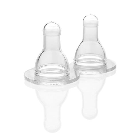 Lifefactory Stage 3 Nipples for 4oz & 9oz Glass Bottles, 2 Pk, Clear | Silicone, BPA Free, Reusable, Dishwasher Safe in Kuwait
