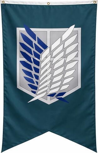 RARELEMON Attack On Titan Scout Regiment Logo نسيج معلق على الحائط مقاس 30 بوصة × 50 بوصة in Kuwait