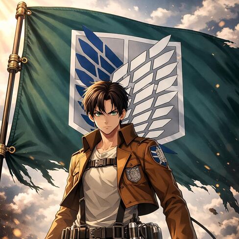 RARELEMON Attack On Titan Scout Regiment Logo نسيج معلق على الحائط مقاس 30 بوصة × 50 بوصة in Kuwait