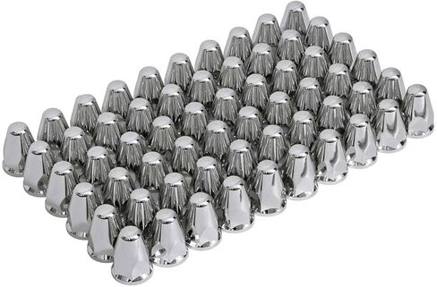 JESONN 60 قطعة من نوع الرصاصة 33 مم من الكروم ABS غطاء صامولة للعروة مجموعة قبعات على الطراز مع شفة (60) in Kuwait