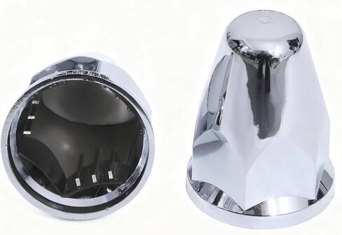 JESONN 60 قطعة من نوع الرصاصة 33 مم من الكروم ABS غطاء صامولة للعروة مجموعة قبعات على الطراز مع شفة (60) in Kuwait