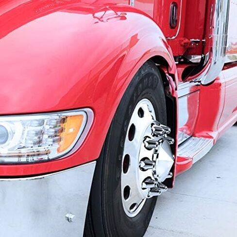 JESONN 60 قطعة من نوع الرصاصة 33 مم من الكروم ABS غطاء صامولة للعروة مجموعة قبعات على الطراز مع شفة (60) in Kuwait