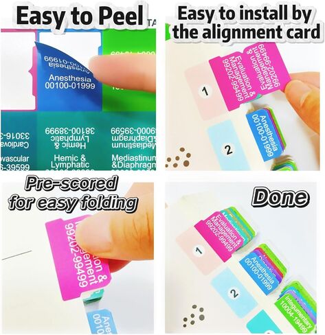 علامات تبويب فهرس جديدة مطورة لـ CPT Professional 2026، علامات تبويب كتاب رموز CPT 2026 مرمزة بالألوان ومغلفة، سهلة التركيب، مع علامات الصفحة ودليل المحاذاة والإشارة المرجعية (الكتاب غير متضمن) in Kuwait