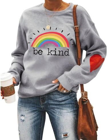 YourTees Women Rainbow be kind Sweatshirt in Saudi Arabia