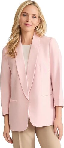 Jones New York Women's Notched Collar Jacket W/Rolled Sleeves in Saudi Arabia