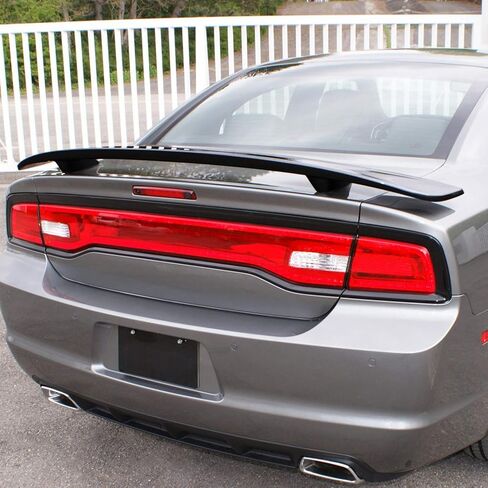 Spec-D Tuning Matte Black Factory Style ABS Rear Trunk Spoiler Compatible with 2011-2023 Dodge Charger Models in Saudi Arabia