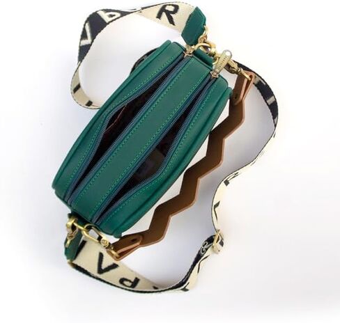 Dalia Crossbody Bag – Faux Leather, Adjustable Strap, Colorful Handle, Made in Colombia in Saudi Arabia