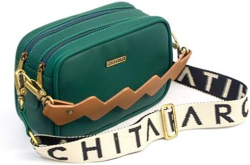 Dalia Crossbody Bag – Faux Leather, Adjustable Strap, Colorful Handle, Made in Colombia in Saudi Arabia