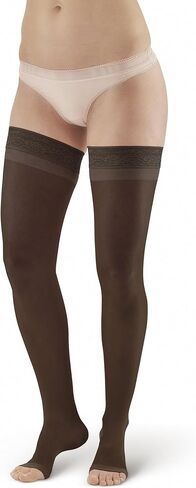 Ames Walker AW 48 Sheer Support Open Toe Thigh Highs w/Top Band 20-30 mmHg in Kuwait