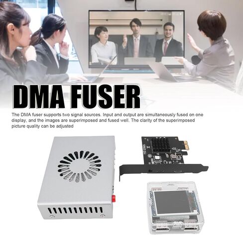 مجموعة Goshyda DMA Fuser الكاملة 4K 60 هرتز HDMI Overlayer Synthesizer، بطاقة الوصول المباشر للذاكرة لدمج شاشة العرض المزدوجة، للألعاب ومؤتمرات الفيديو in Kuwait