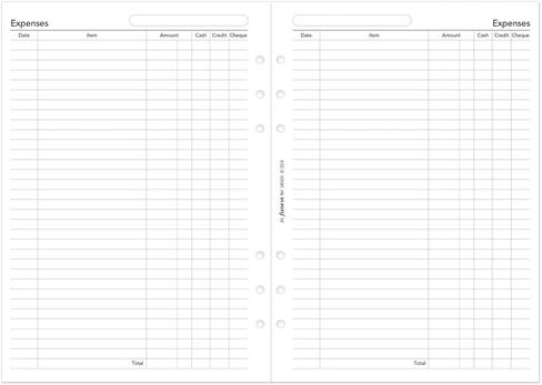 Filofax Calendar Diary Refill, A5 Size, One Day on One Page with Appointments, Business Diary, White Paper, English, 2026 (C68519-26) in Saudi Arabia