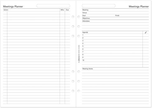 Filofax Calendar Diary Refill, A5 Size, One Day on One Page with Appointments, Business Diary, White Paper, English, 2026 (C68519-26) in Saudi Arabia