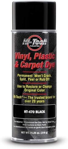 HI-TECH Black Vinyl, Plastic & Carpet Dye (2 Pack) – Professional Leather, Upholstery & Fabric Paint – Flexible, Fast-Drying Auto Interior & Exterior Refinisher in Saudi Arabia