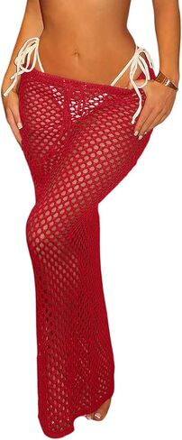 SISKIN Beach Coverups for Women 2026 Mermaid Net Fishnet Siren Bodycon Skirt Knitted for Vacation in Saudi Arabia