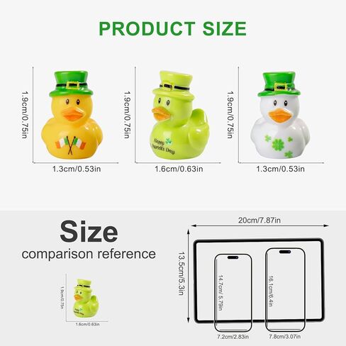60PCS Multicolor Patrick’s Day Resin Ducks Tiny Ducks Tiny Resin Ducks to Hide Little Ducks Figurines for St Patrick’s Day Irish Day Accessories Party Favors Gifts (St. Patrick's Day) in Saudi Arabia