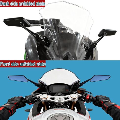 مرآة الرؤية الخلفية لجناح الدراجات النارية قابلة للتعديل لسوزوكي GSXR 600 750 1000 ياماها YZF R1 R3 R6 R15 R25 R125 هدية مرايا جانبية قابلة للطي معدلة in Kuwait