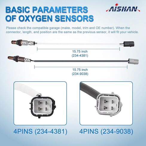 2PCS O2 Oxygen Sensor Upstream and Downstream 234-9038 234-4381 Compatible with Nissan Maxima 2009, Altima 2008 2009 2010 L4 2.5L V6 3.5L Replace 226931AA0A 22690-ED000 in Saudi Arabia