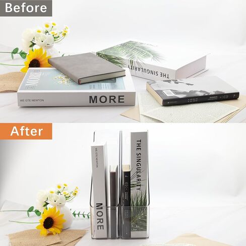 Magazine Holder, 2 Pack Acrylic Magazine File Holder,A4 Vertical File Organizer with Handle for Desk,Clear Document Rack File Folder Storage Bin in Saudi Arabia