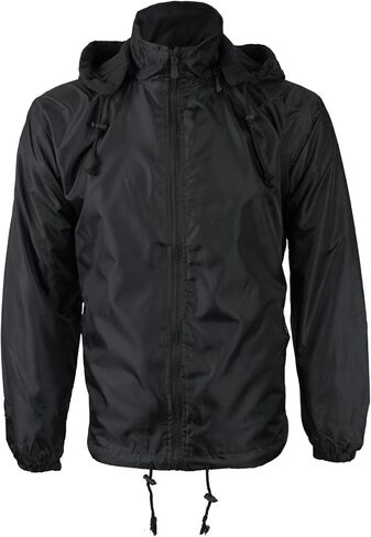 Renegade Men's Reversible Water Resistant Polar Fleece Lined Hooded Rain Jacket (2XL, Black) in Saudi Arabia