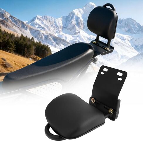 Adjustable Motorcycle Rear Backrest in Waterproof Soft Leather Material Compatible for Ridstar Q20, U Type Backrest Detachable Backrest, Accessoires for Ridstar Q20 & Honda Ruckus in Saudi Arabia