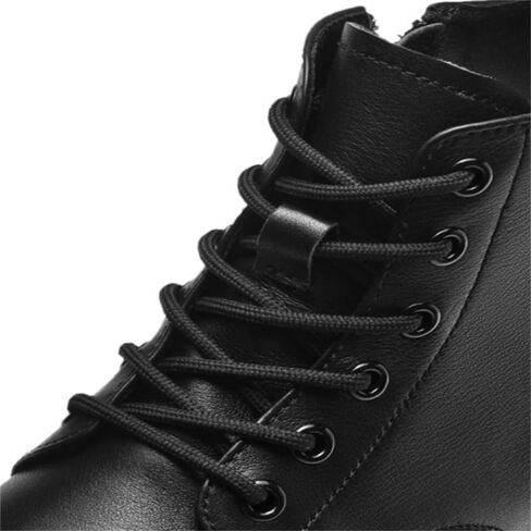 Men's Large Leather Boots British High-top Rubber Shoes Low-Heeled Lace-up Non-Slip wear-Resistant Comfortable Breathable Versatile Round-Toed Work Shoes for Men in Saudi Arabia