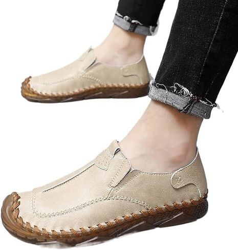Men's Slip-on Loafers Shoes Low-top Rubber Shoes British Youth Flat-Soled Non-Slip Wear-Resistant Comfortable Breathable Versatile Round-Toed Casual Shoes for Men in Saudi Arabia