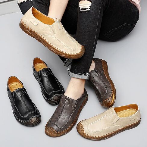 Men's Slip-on Loafers Shoes Low-top Rubber Shoes British Youth Flat-Soled Non-Slip Wear-Resistant Comfortable Breathable Versatile Round-Toed Casual Shoes for Men in Saudi Arabia