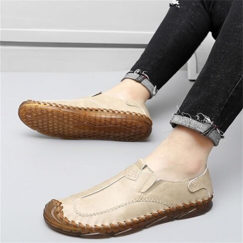 Men's Slip-on Loafers Shoes Low-top Rubber Shoes British Youth Flat-Soled Non-Slip Wear-Resistant Comfortable Breathable Versatile Round-Toed Casual Shoes for Men in Saudi Arabia