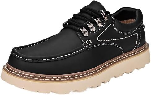 Men's Casual Oxford Shoes Zhong Gang Thick Sole Kicking Shoes Increase Keep Warm Shock -Absorbing wear -Resistant Shoes for Men in Saudi Arabia