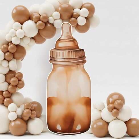 3ft a Baby is Brewing Baby Shower الديكور القهوة تحت عنوان حزب تفضل زجاجة الرضاعة من الورق المقوى انقطاع الصورة الدعائم الوقوف قطرات الظهر لكشف الجنس لوازم حفلة عيد ميلاد حديثي الولادة in Kuwait