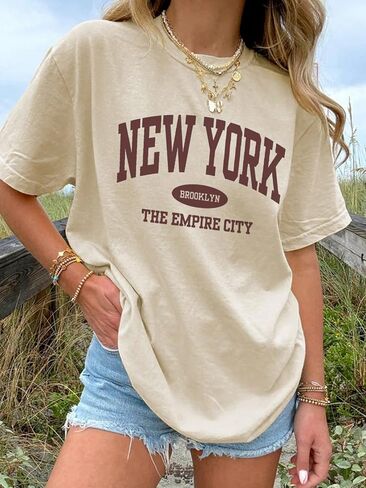 Girls Graphic Letter Short Sleeve T Shirt, Crewneck TeeSoft Crew Neck Kids Summer Fashion Top in Saudi Arabia