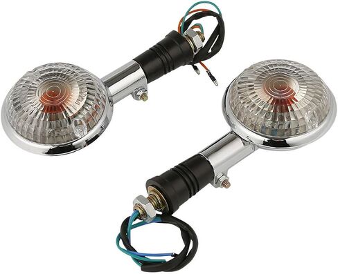 Motorcycle Turn Signals 12V, 2 Wires, Halogen Turn LampBulb for Yamaha V-MAX1200 V-star XVS400 XVS650 XVS1100/Virago Road Star1600 1700 XV1600 XV1700 (Clear) in Saudi Arabia