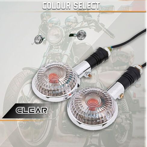 Motorcycle Turn Signals 12V, 2 Wires, Halogen Turn LampBulb for Yamaha V-MAX1200 V-star XVS400 XVS650 XVS1100/Virago Road Star1600 1700 XV1600 XV1700 (Clear) in Saudi Arabia
