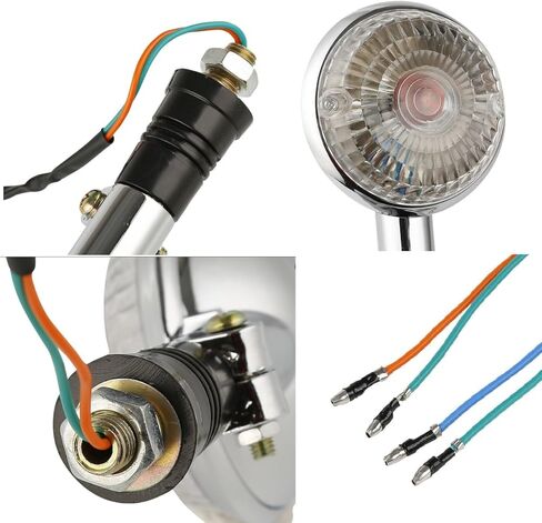 Motorcycle Turn Signals 12V, 2 Wires, Halogen Turn LampBulb for Yamaha V-MAX1200 V-star XVS400 XVS650 XVS1100/Virago Road Star1600 1700 XV1600 XV1700 (Clear) in Saudi Arabia