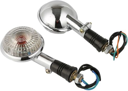 Motorcycle Turn Signals 12V, 2 Wires, Halogen Turn LampBulb for Yamaha V-MAX1200 V-star XVS400 XVS650 XVS1100/Virago Road Star1600 1700 XV1600 XV1700 (Clear) in Saudi Arabia