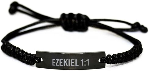Ezekiel 1 1 Bracelet Ezekiel 1:1 Gifts Bible Verse Scripture Stainless Steel Bracelet in Saudi Arabia