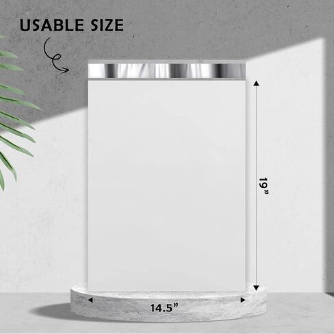Yens Poly Mailers 14.5X19 100 حزمة بيضاء، أظرف شحن ذاتية اللصق قوية مقاومة للماء للشحن والبريد والتعبئة M7 in Kuwait