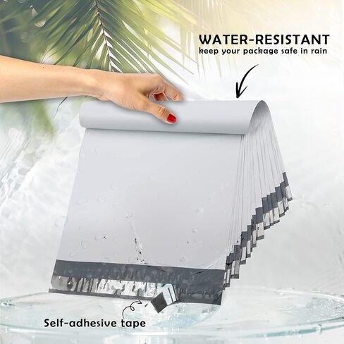 Yens Poly Mailers 14.5X19 100 حزمة بيضاء، أظرف شحن ذاتية اللصق قوية مقاومة للماء للشحن والبريد والتعبئة M7 in Kuwait