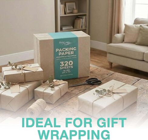 320 Sheets Packing Paper for Moving - Newspaper Paper for Wrapping, Packaging, Shipping, & Protecting Fragile Items like Glasses & Dishes - Must-Have Newsprint Moving Supplies & Box Filler (27" x 17") in Kuwait