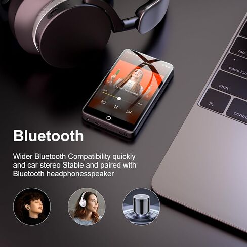 مشغل MP3 سعة 160 جيجابايت مع بلوتوث وواي فاي، مشغل Diofox MP3 وMP4 مع Spotify، Pandora، Amazon Music، مشغل MP3 Android بشاشة لمس 4 بوصة مع دعم بلوتوث 1 تيرابايت (أسود) (أسود) in Kuwait