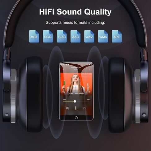 مشغل MP3 سعة 160 جيجابايت مع بلوتوث وواي فاي، مشغل Diofox MP3 وMP4 مع Spotify، Pandora، Amazon Music، مشغل MP3 Android بشاشة لمس 4 بوصة مع دعم بلوتوث 1 تيرابايت (أسود) (أسود) in Kuwait